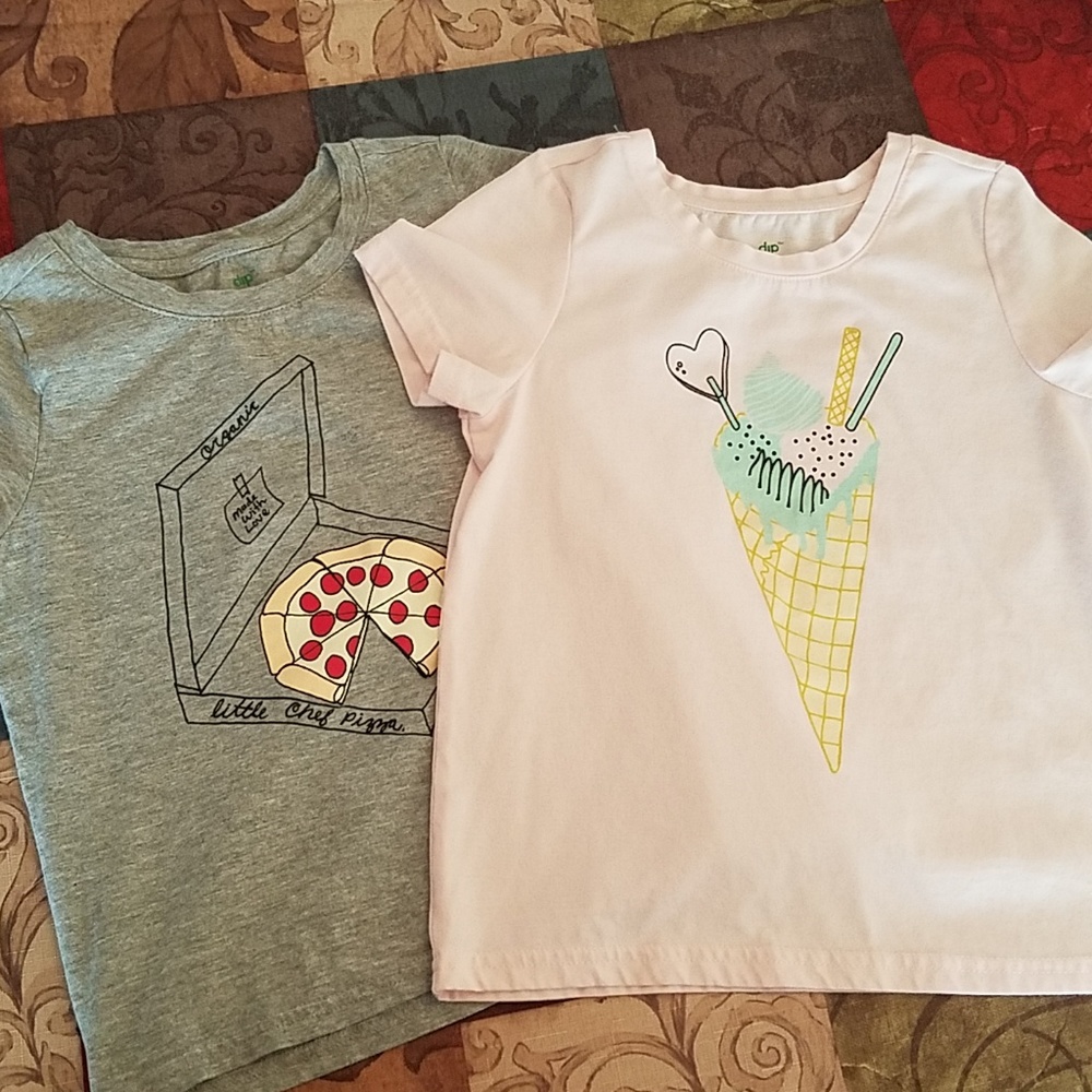 2 pack girls short-sleeve graphic tees